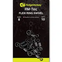 Ridgemonkey obratlík rm-tec flexi ring swivel 10 ks - velikost 8