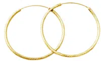 Beneto Luxusní pozlacené náušnice kruhy ze stříbra AGUC1240/N-GOLD 5,5 cm