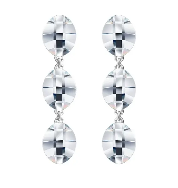 Preciosa Luxusní stříbrné náušnice Devotion s českým křišťálem Preciosa 6148 00