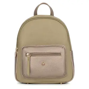 Elegantný dámsky batoh Hexagon Elvyna - zeleno-bronzová