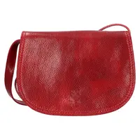 Dámska kožená crossbody kabelka Italia Yvone - červená