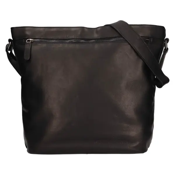 Dámska kožená kabelka Greenwood Emily - čierna