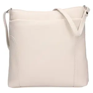 Dámská kožená crossbody kabelka Italia Emma - béžová