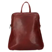 Kožený dámský batoh SendiDesign Tinna - koňak