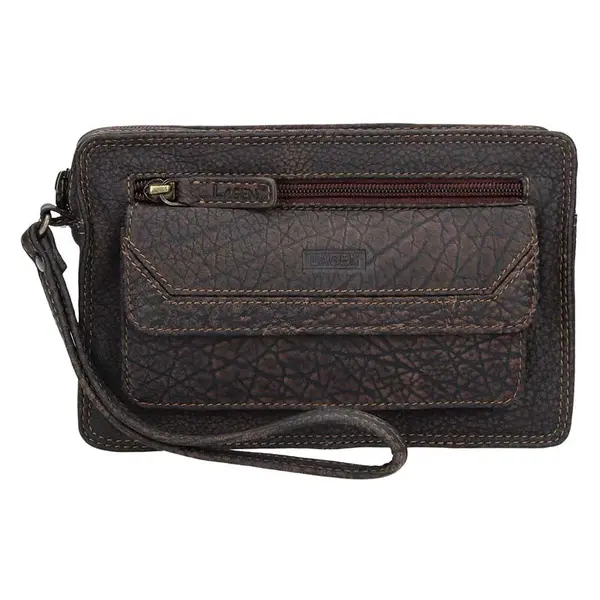 Pánske kožené etue Lagen Alex - tmavo hnedá