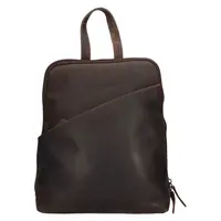 Dámsky kožený batoh Greenwood Jade - tmavo hnedá