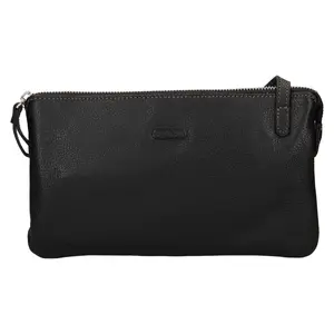 Kožená dámska crosbody kabelka Katana Elisnss - čierna