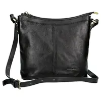 Luxusné kožené dámske crossbody Hexagona 113032- čierna