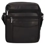 Pánská kožená taška přes rameno SendiDesign Stepan - černá