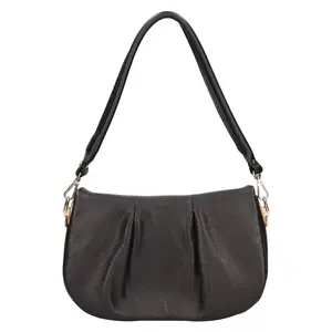 Dámská kožená crossbody kabelka Italia Sima - černá