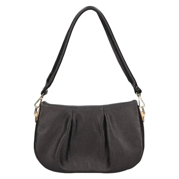 Dámská kožená crossbody kabelka Italia Sima - černá