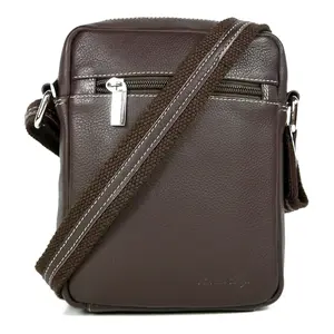 Pánská kožená taška na doklady SendiDesign IG714 - hnědá