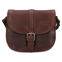 Dámská kožená crossbody kabelka Sparwell Kamile - tmavě hnědá