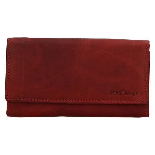 Dámská kožená peněženka SendiDesign Dinta - červená
