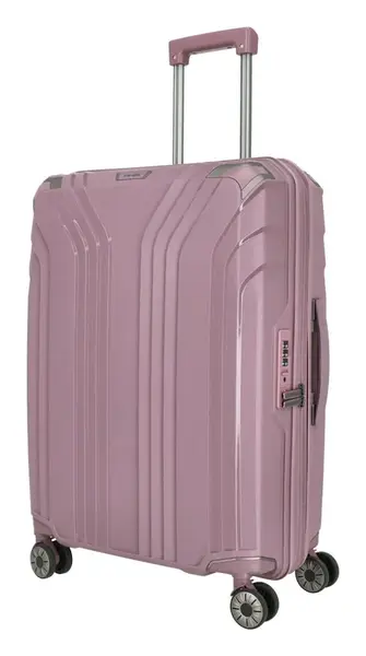 Stredný škrupinový kufor Travelite Elvaa 4w M Rosé