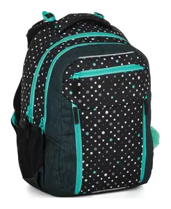 Školský batoh Bagmaster Porto 24 C Black/turquoise