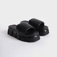 Capone Outfitters Tello Women's Wedge Heel Single Strap Slippers