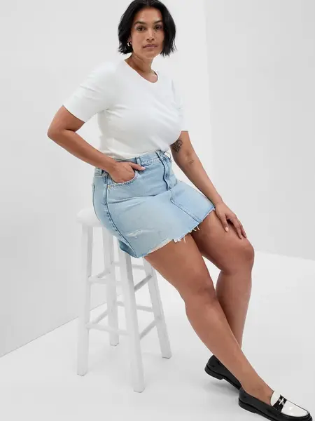 Biele dámske basic tričko GAP