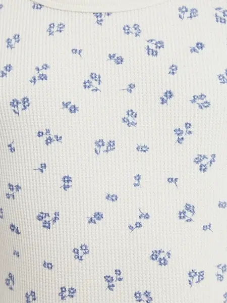 Krémové dievčenské vzorované tričko GAP