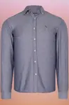 G674 DEWBERRY MEN'S SHIRT-STRAIGHT DENIM BLUE