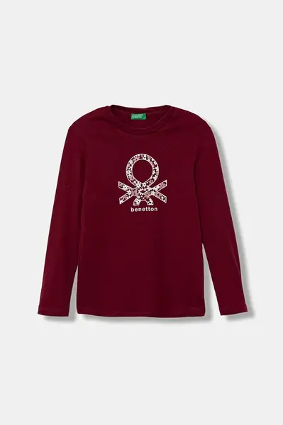 Detská bavlnená košeľa s dlhým rukávom United Colors of Benetton