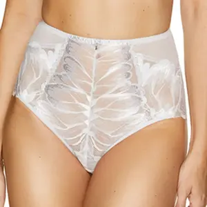 Dámske elegantné vysoké nohavičky Moon - Strieborné