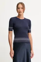 Sveter United Colors of Benetton tmavomodrá farba, 1E3RE10EK