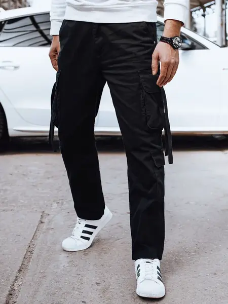 Čierne pánske kapsáčové nohavice