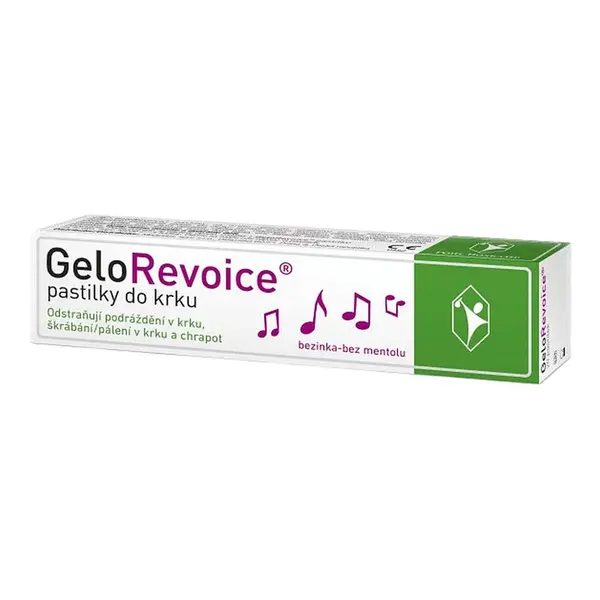 GELOREVOICE Pastilky do krku bezinka bez mentolu 20 kusů