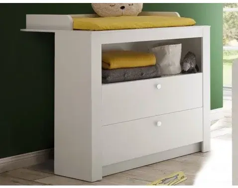 Komoda s prebaľovacím pultom Paula, biela%