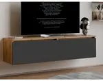 Závesná TV skrinka Asko Living, 135 cm, dub artisan/antracit%