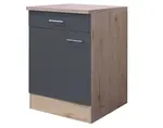 Dolná kuchynská skrinka Tiago US60, dub san remo/šedá, šírka 60 cm%