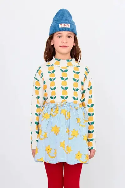 Dětské tričko s dlouhým rukávem Tinycottons APPLES RIB MOCKNECK
