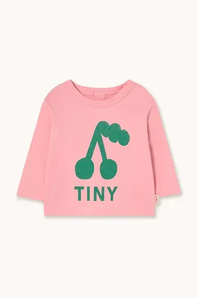 Dětské bavlněné tričko s dlouhým rukávem Tinycottons CHERRY GRAPHIC BABY TEE
