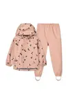 Dětská bunda a kalhoty Liewood Pedia Rainwear Set oranžová barva, LW19909