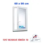 Plastové okno | 60 x 90 cm (600 x 900 mm) | bílé |otevíravé i sklopné | pravé