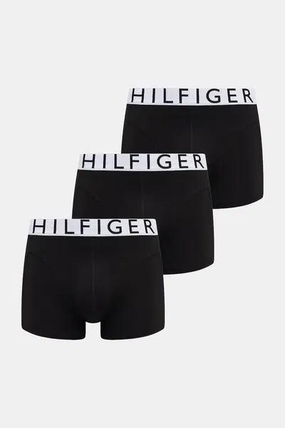 Boxerky Tommy Hilfiger 3-pack pánské, šedá barva, UM0UM03467