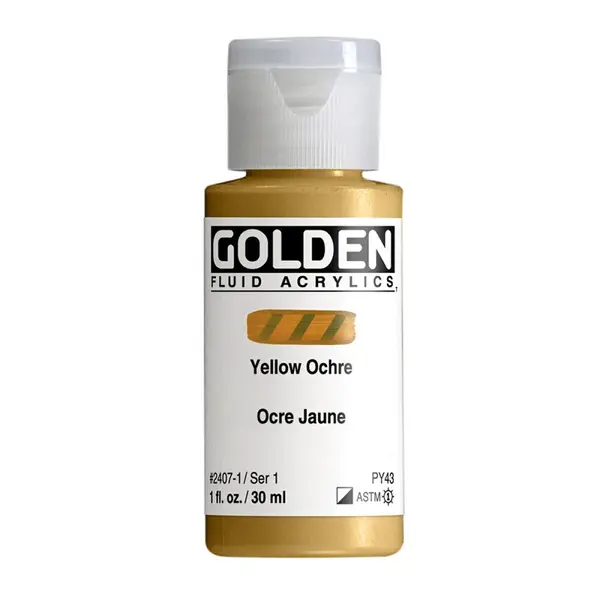 Akrylová barva Golden Fluid 30 ml - Yellow Ochre 2407