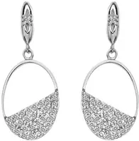 Hot Diamonds Stříbrné oválné náušnice s diamanty Horizon Topaz DE622