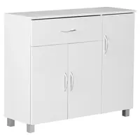 MID.YOU ŠIROKÁ KOMODA, bílá, 90/75/30 cm