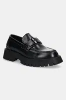Kožené mokasíny Guess GORIZIA II pánské, černá barva, FMTGOR LEA14