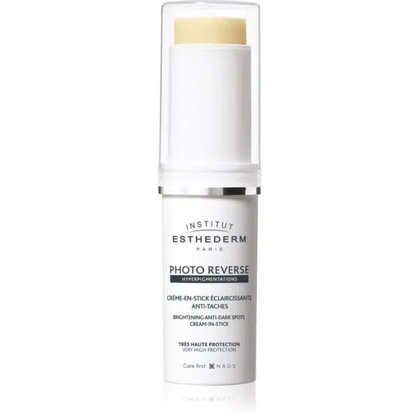 Institut Esthederm Photo Reverse Hyperpigmentation tyčinka na citlivá místa pro pleť s hyperpigmentací s vysokou UV ochranou 10 g