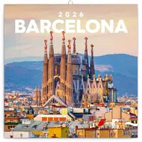 Kalendář 2026 poznámkový: Barcelona, 30 x 30 cm