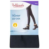 Černé dámské zimní hřejivé punčochové kalhoty 100 DEN Bellinda Winter