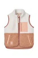 Dětská vesta Liewood Vada Pile vest oranžová barva, LW14942