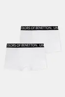 Dětské boxerky United Colors of Benetton 2-pack bílá barva, 3OP80X230