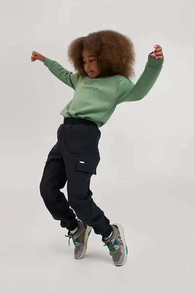 Dětská mikina Reima Letkein zelená barva, hladká, 5200308C