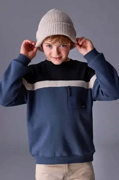 Dětská mikina Mayoral tmavomodrá barva, hladká, 7406