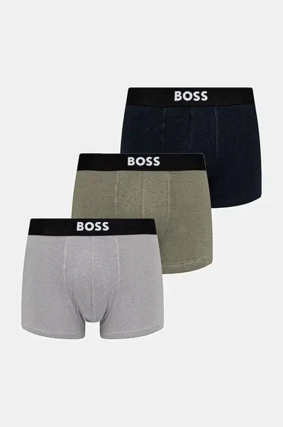 Boxerky BOSS Trunk 3P BOSS ONE 3-pack pánské, černá barva, 50544263