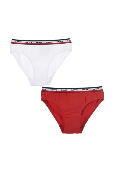 Dětské kalhotky Levi's 2-pack bílá barva